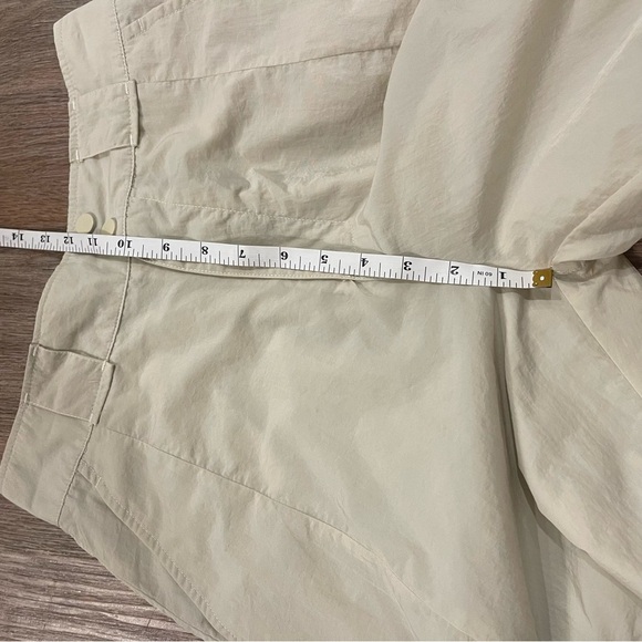 Young LA Womens Retro Cargo Joggers W222 Size Small Beige Pockets Parachute - Picture 10 of 12